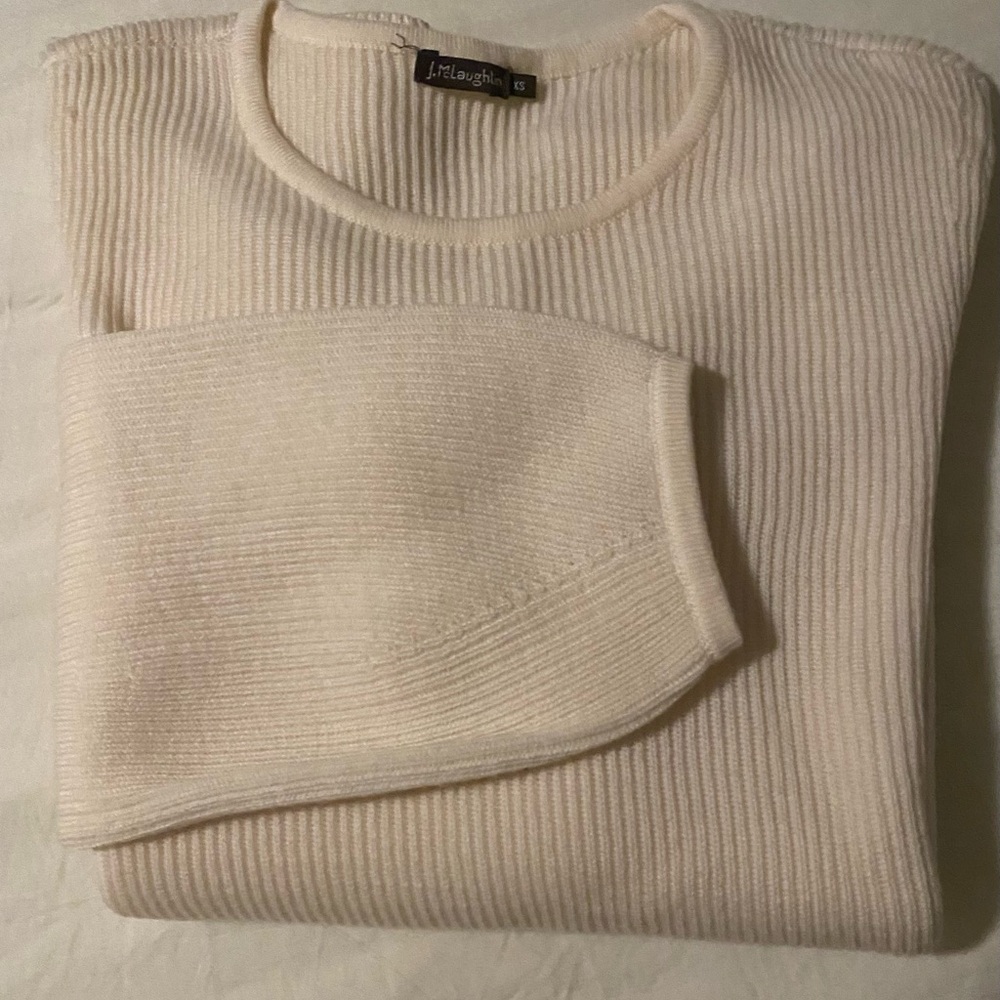 JMcLaughlin Moreno wool sweater in ivory size xs